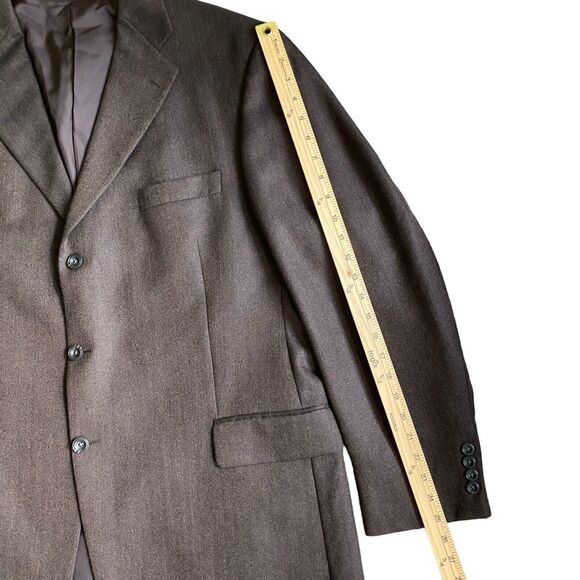 Nordstrom  Loro Piana Fabric Blazer Men’s 46T Brown WoolSport Coat Jacket - Picture 3 of 13